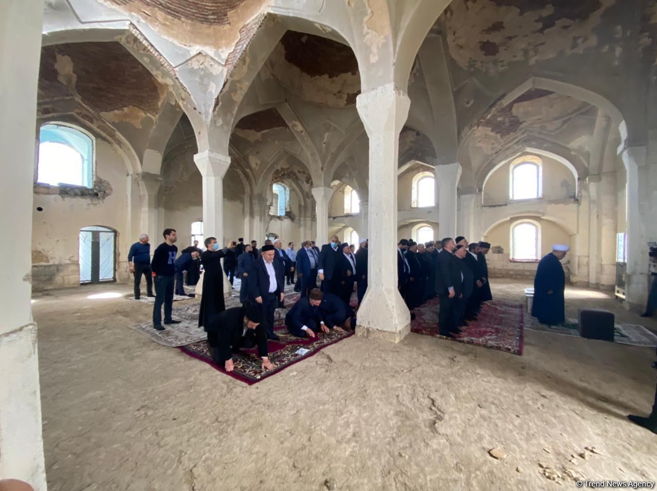 Heads of Azerbaijani religious confessions visit Aghdam Juma Mosque (PHOTO)