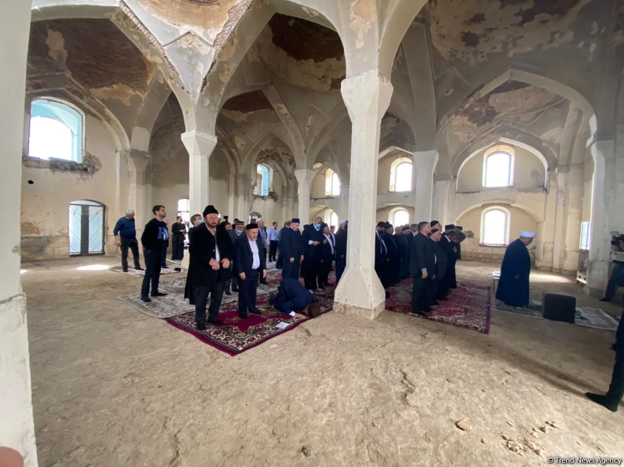 Heads of Azerbaijani religious confessions visit Aghdam Juma Mosque (PHOTO)