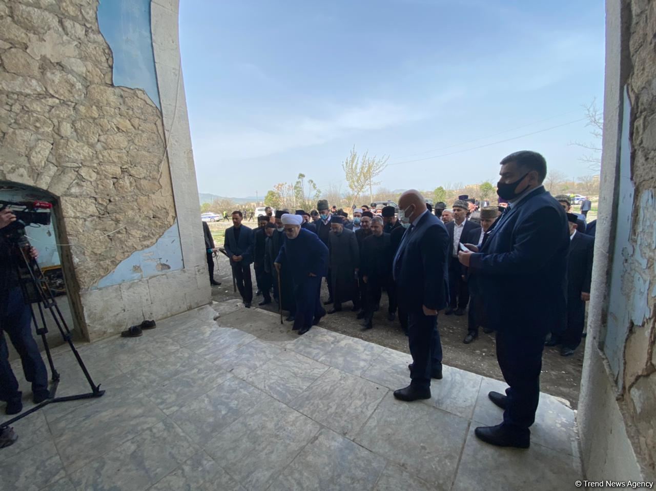 Heads of Azerbaijani religious confessions visit Aghdam Juma Mosque (PHOTO)