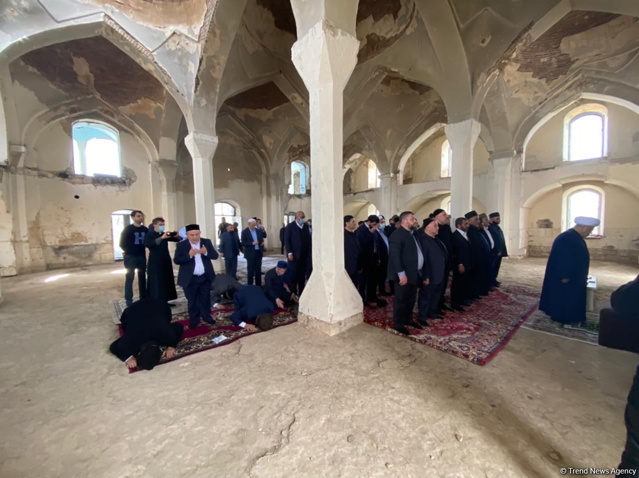 Heads of Azerbaijani religious confessions visit Aghdam Juma Mosque (PHOTO)