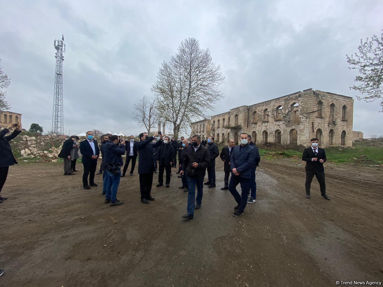 Delegation of Turkic Council reviews building of Aghdam Drama Theater destroyed by Armenians (PHOTO)