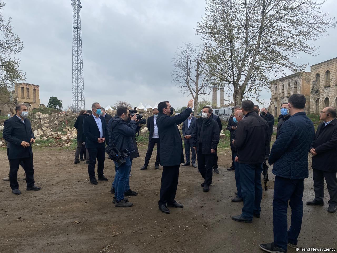 Delegation of Turkic Council reviews building of Aghdam Drama Theater destroyed by Armenians (PHOTO)