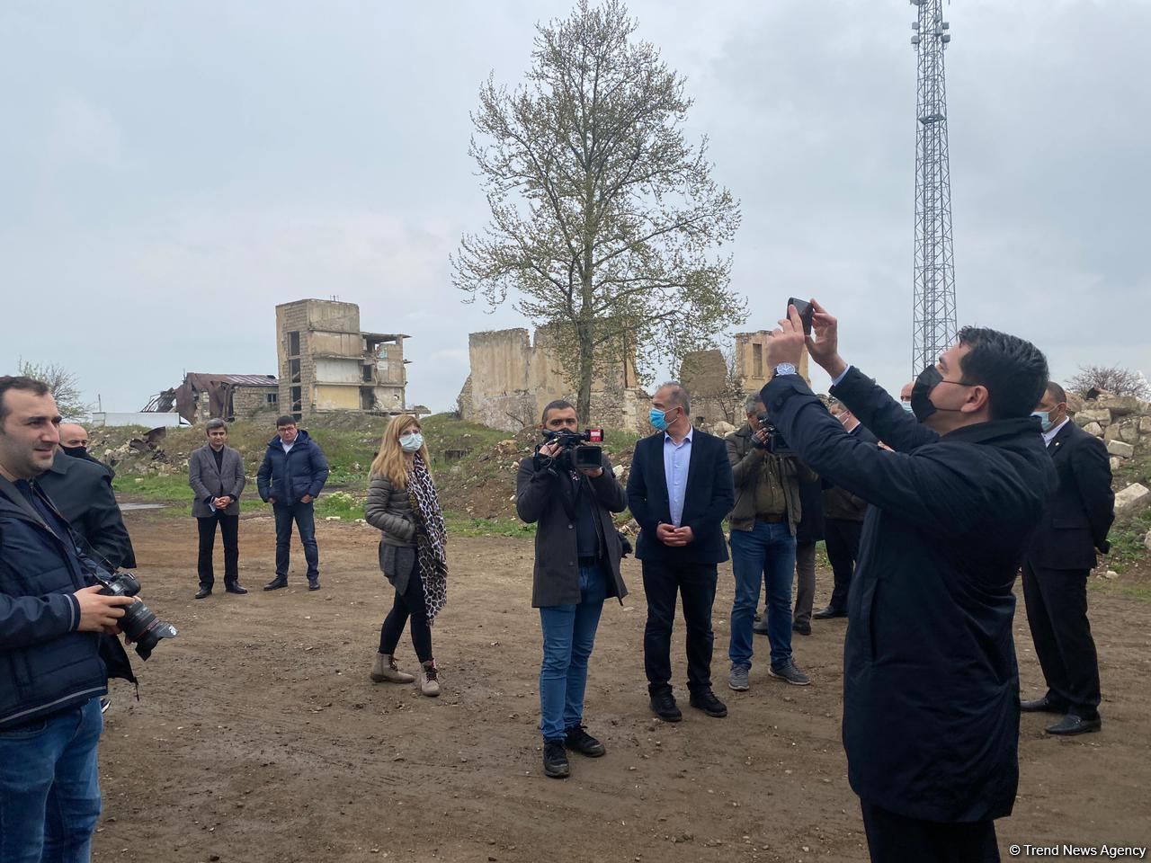 Delegation of Turkic Council reviews building of Aghdam Drama Theater destroyed by Armenians (PHOTO)