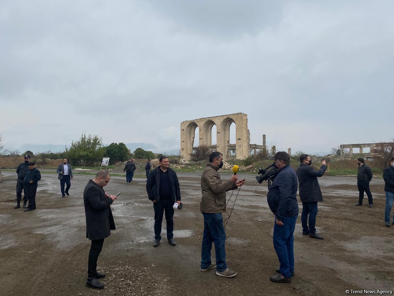 Delegation of Turkic Council reviews building of Aghdam Drama Theater destroyed by Armenians (PHOTO)