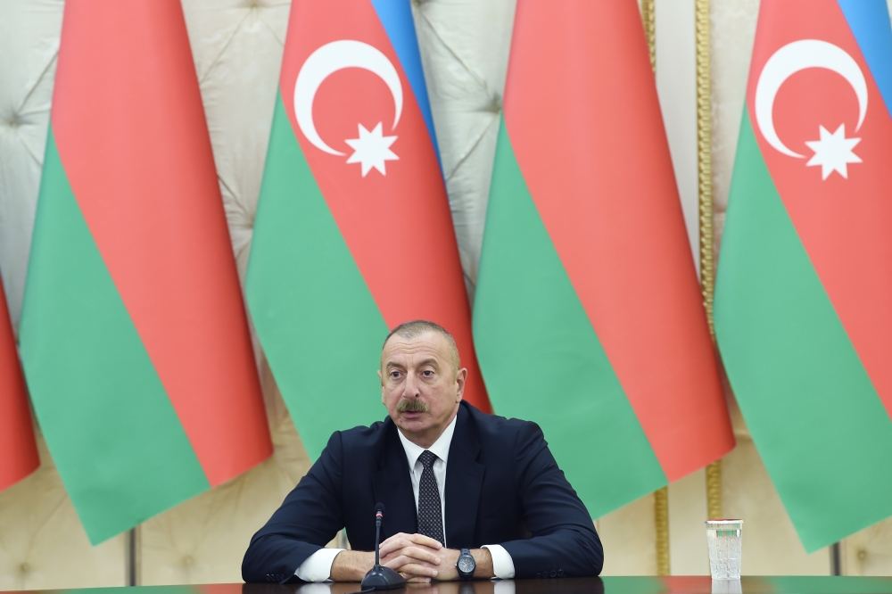 Azerbaijani, Belarus presidents give press statements (PHOTO)