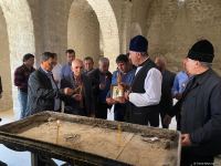 Azerbaijan's Albanian-Udi Christian community members visit ancient temple in Tugh - Trend TV (PHOTO)