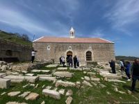 Azerbaijan's Albanian-Udi Christian community members visit ancient temple in Tugh - Trend TV (PHOTO)