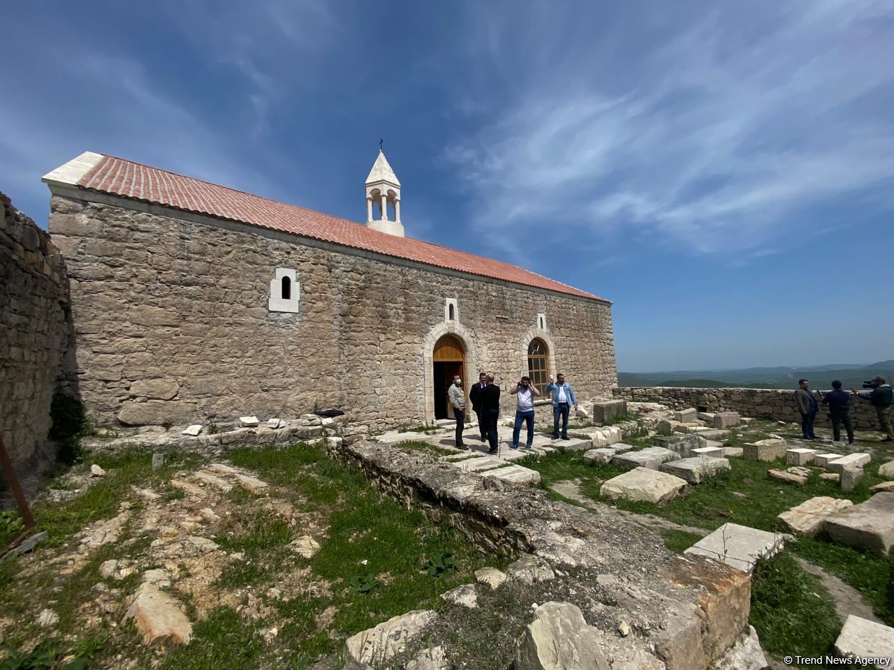 Azerbaijan's Albanian-Udi Christian community members visit ancient temple in Tugh - Trend TV (PHOTO)