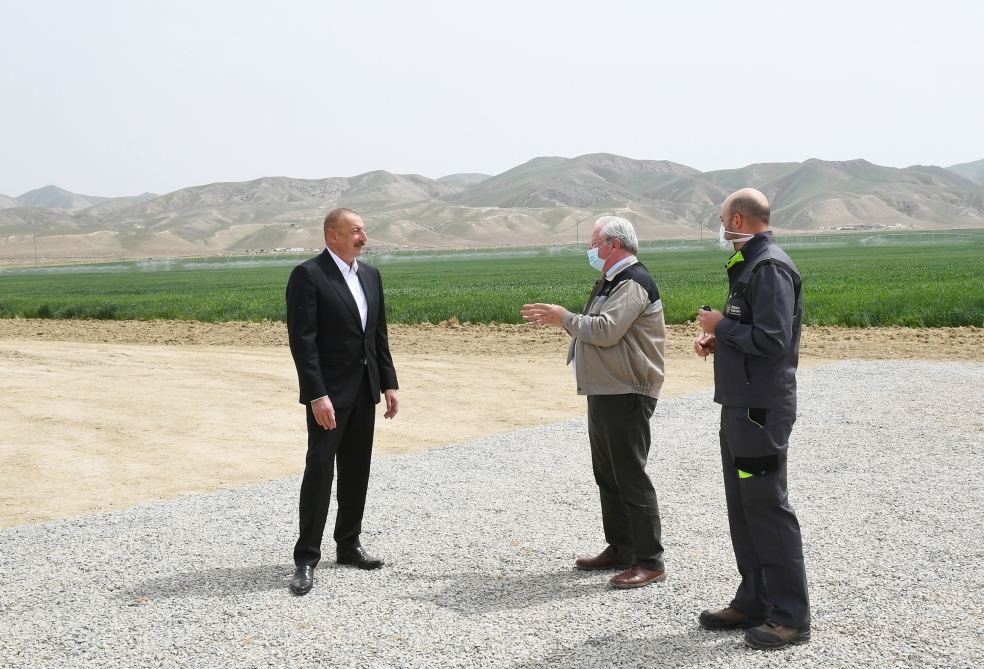 President Ilham Aliyev attends presentation of agropark owned by Agro Dairy LLC in Hajigabul (PHOTO)