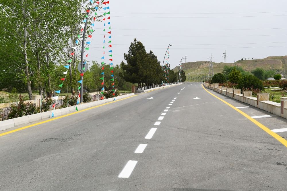 President Ilham Aliyev opens Hajigabul-Mughan highway after renovation (PHOTO)