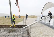 Azerbaijani president, first lady attend ceremony of laying foundation of Mud Volcanoes Tourism Complex (PHOTO)