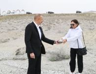 Azerbaijani president, first lady attend ceremony of laying foundation of Mud Volcanoes Tourism Complex (PHOTO)
