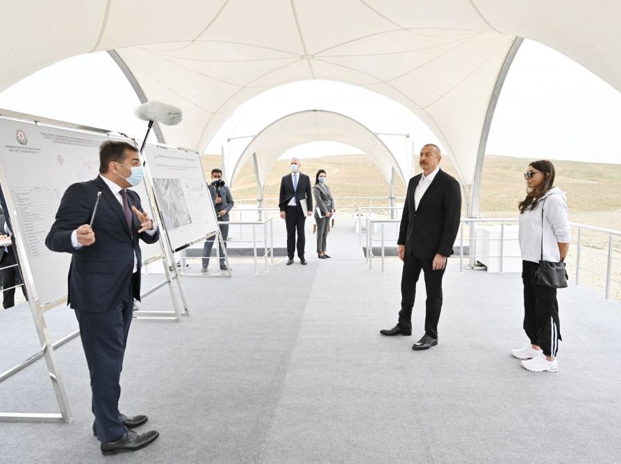 Azerbaijani president, first lady attend ceremony of laying foundation of Mud Volcanoes Tourism Complex (PHOTO)
