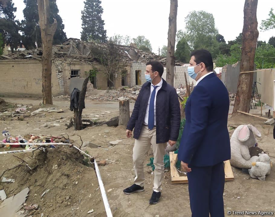 French lawyers arrive in Azerbaijan’s Ganja city, shelled by Armenia during war (PHOTO)