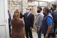 Restoration of houses damaged by Armenian shelling starts in Azerbaijan's Ganja (PHOTO)