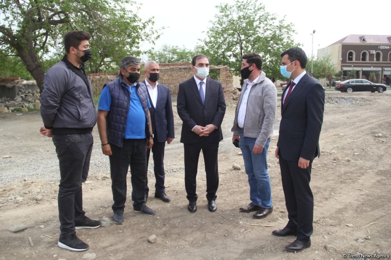 Restoration of houses damaged by Armenian shelling starts in Azerbaijan's Ganja (PHOTO)