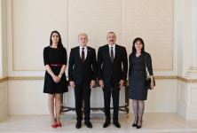 Azerbaijani president receives credentials of newly appointed Serbian ambassador (PHOTO)