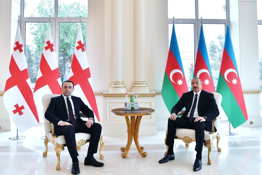 Azerbaijani president receives Georgian PM (PHOTO/VIDEO)