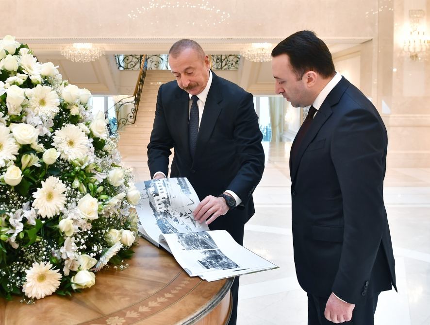 Azerbaijani president receives Georgian PM (PHOTO/VIDEO)