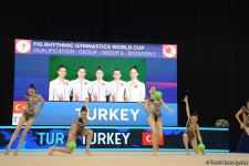 Group teams perform at National Gymnastics Arena as part of Rhythmic Gymnastics World Cup in Baku (PHOTO)
