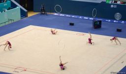 Azerbaijani team reaches finals in group exercises as part of Rhythmic Gymnastics World Cup (PHOTO)