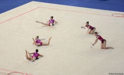 Azerbaijani team reaches finals in group exercises as part of Rhythmic Gymnastics World Cup (PHOTO)