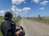 Mine clearance work on Fuzuli-Ahmadbayli highway continues in Azerbaijan (PHOTO)