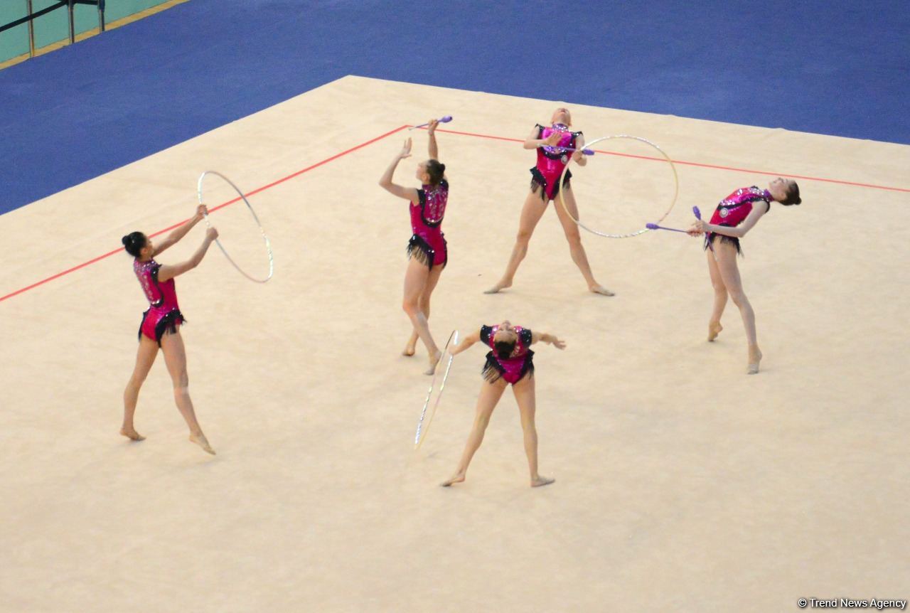 Azerbaijani team reaches finals in group exercises as part of Rhythmic Gymnastics World Cup (PHOTO)
