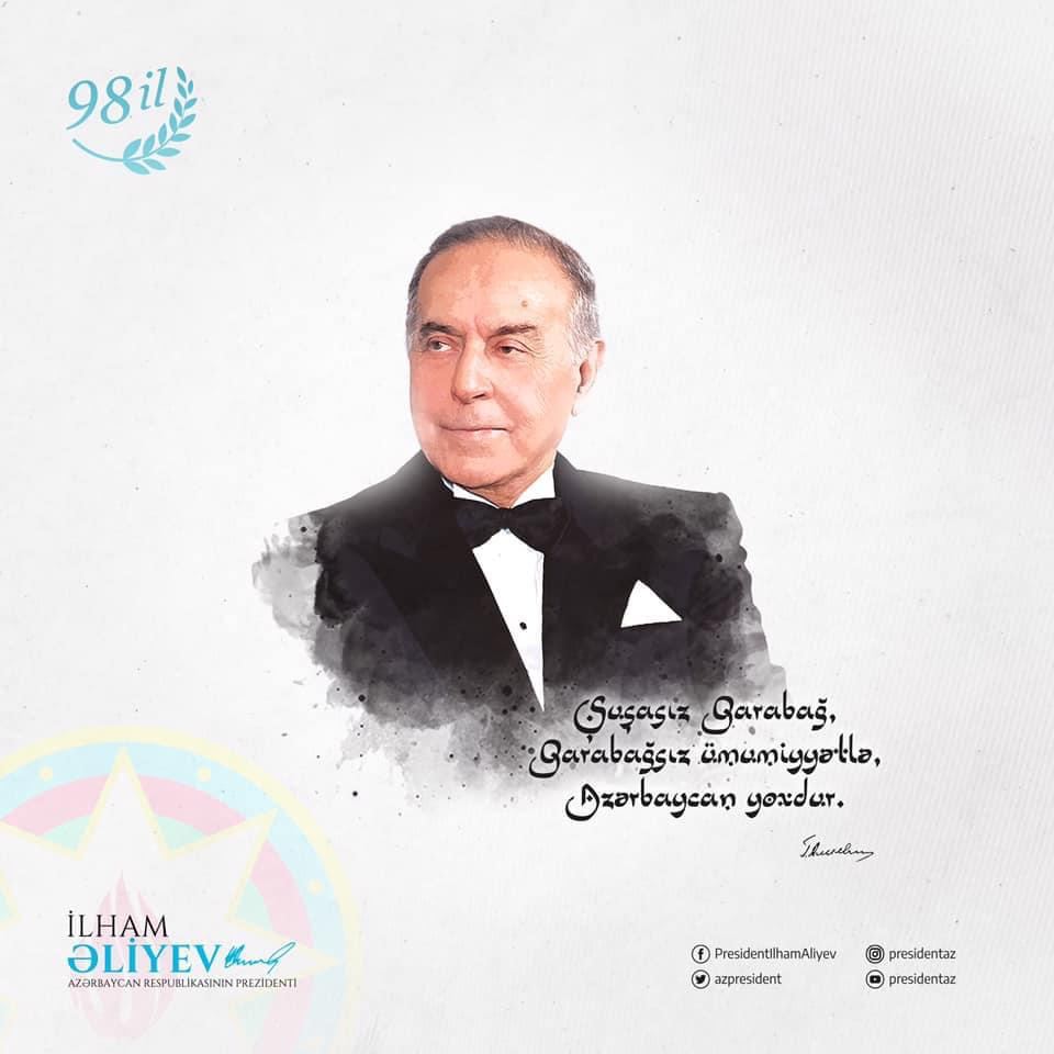 President Ilham Aliyev makes Facebook post on 98th anniversary of national leader Heydar Aliyev (PHOTO)