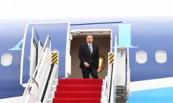 President Ilham Aliyev arrives in Nakhchivan Autonomous Republic for visit (PHOTO)