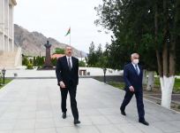 President Aliyev attends launch of project for reconstruction of drinking water supply, sewerage systems in Ordubad (PHOTO)