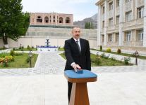 President Aliyev attends launch of project for reconstruction of drinking water supply, sewerage systems in Ordubad (PHOTO)