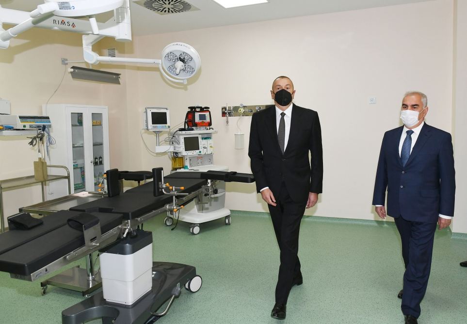 President Ilham Aliyev attends opening of Nakhchivan Garrison Central Hospital (PHOTO)