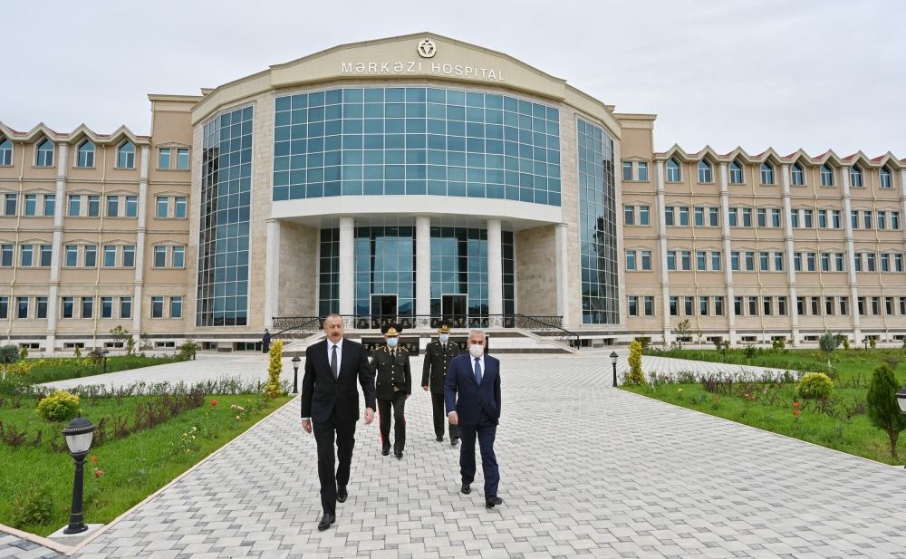 President Ilham Aliyev attends opening of Nakhchivan Garrison Central Hospital (PHOTO)
