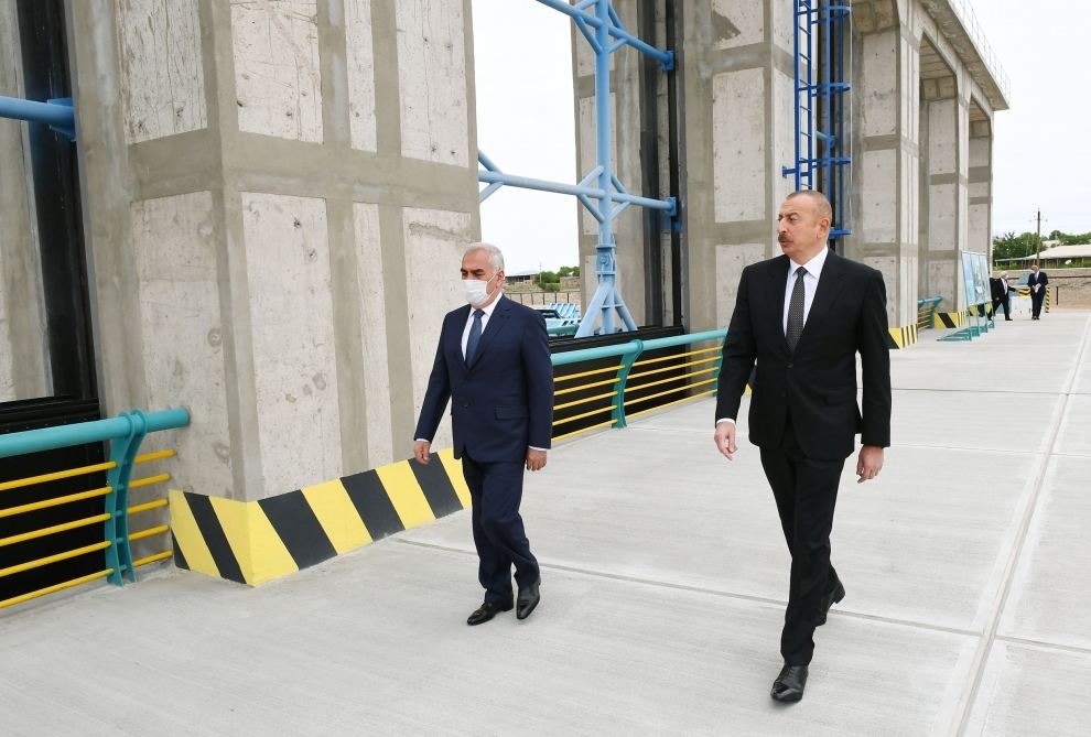 President Ilham Aliyev views construction of Ordubad Hydroelectric Power Plant (PHOTO)