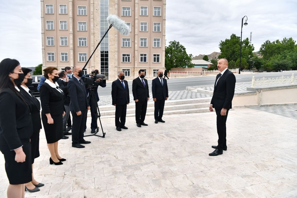 President Aliyev attends launch of project for reconstruction of drinking water supply, sewerage systems in Ordubad (PHOTO)