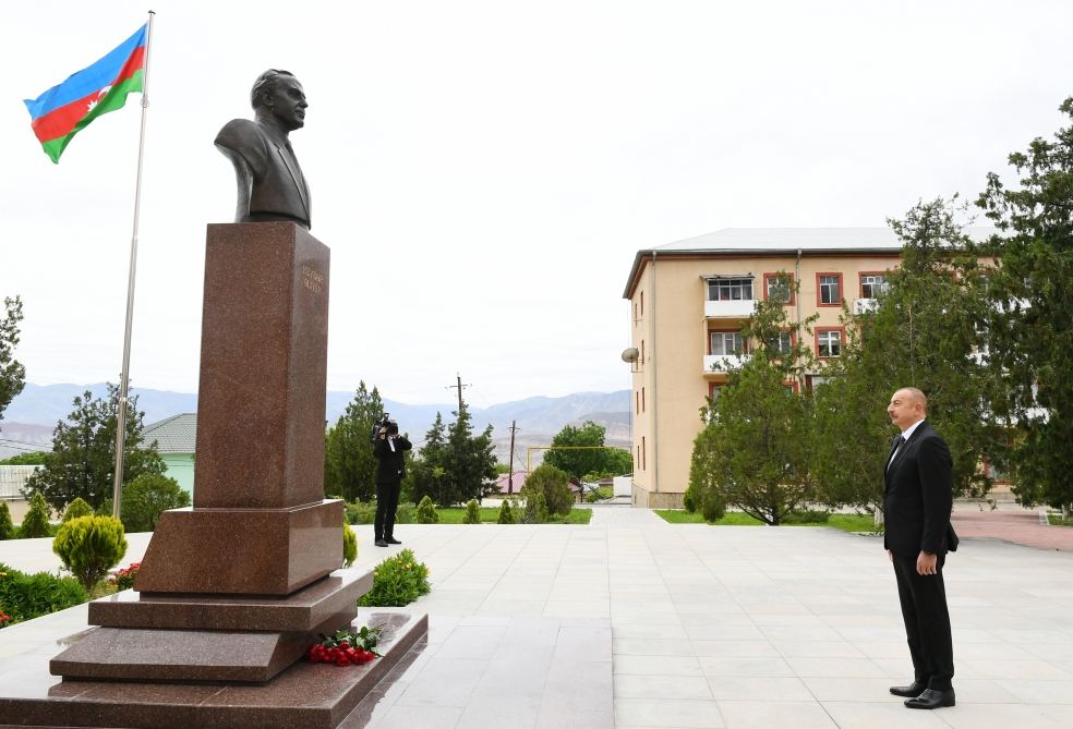 President Aliyev attends launch of project for reconstruction of drinking water supply, sewerage systems in Ordubad (PHOTO)