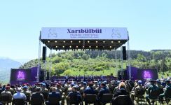 Azerbaijani president, first lady attend opening of “Kharibulbul” festival in Shusha (PHOTO)