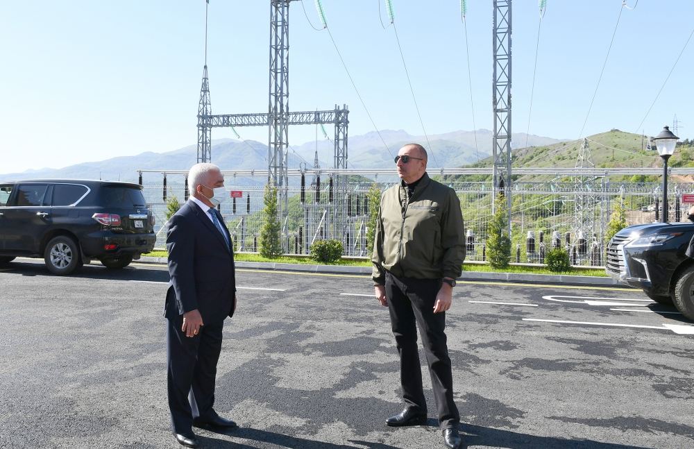 President Ilham Aliyev and First Lady Mehriban Aliyeva attend inauguration of 110/35/10 kV Shusha substation (PHOTO)