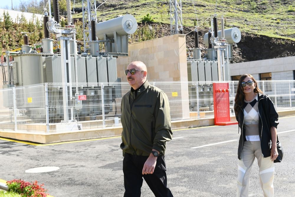 President Ilham Aliyev and First Lady Mehriban Aliyeva attend inauguration of 110/35/10 kV Shusha substation (PHOTO)