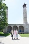 Azerbaijani president visits Yukhari Govharagha mosque in Shusha (PHOTO)