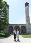 Azerbaijani president visits Yukhari Govharagha mosque in Shusha (PHOTO)