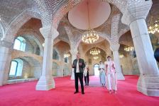 Azerbaijani president visits Yukhari Govharagha mosque in Shusha (PHOTO)