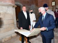Azerbaijani president, first lady visit Albanian Church of Blessed Virgin Mary in Nij settlement, Gabala (PHOTO)