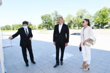 Azerbaijani president, first lady attend opening ceremony of Gabala Railway Station and Laki station - Gabala single-track railway (PHOTO)