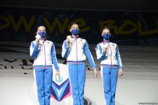 Winners of Aerobic Gymnastics World Age Group Competition in individual program and trios awarded in Baku (PHOTO)