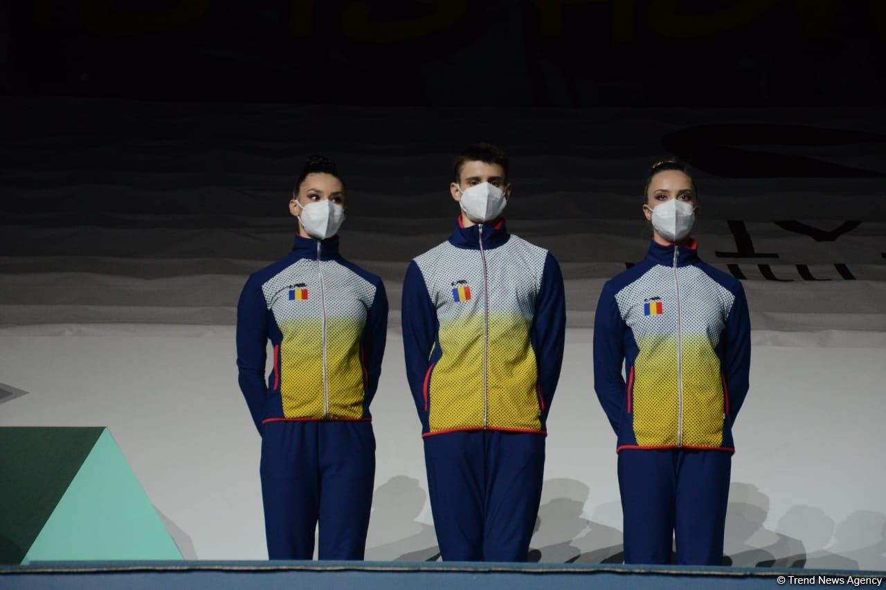 Winners of Aerobic Gymnastics World Age Group Competition in individual program and trios awarded in Baku (PHOTO)
