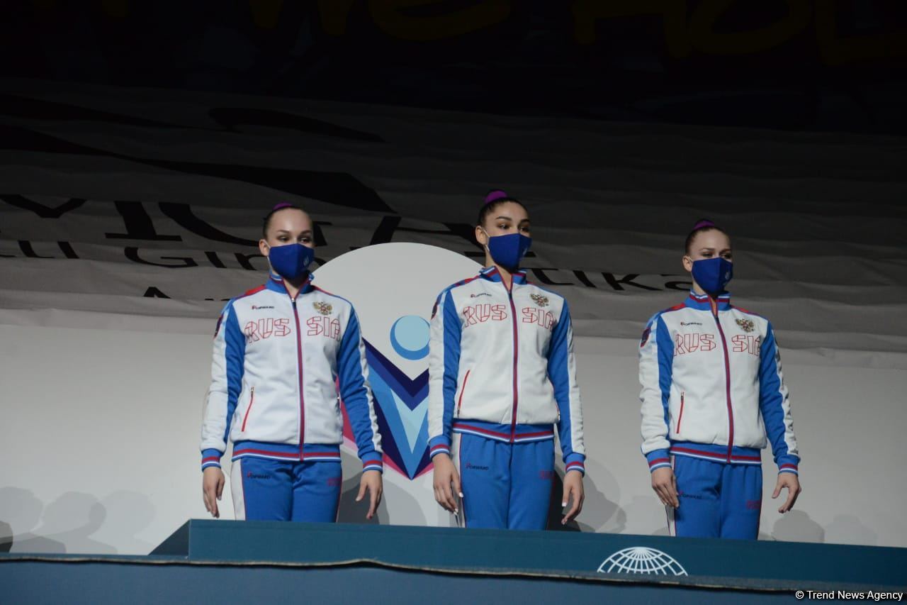 Winners of Aerobic Gymnastics World Age Group Competition in individual program and trios awarded in Baku (PHOTO)