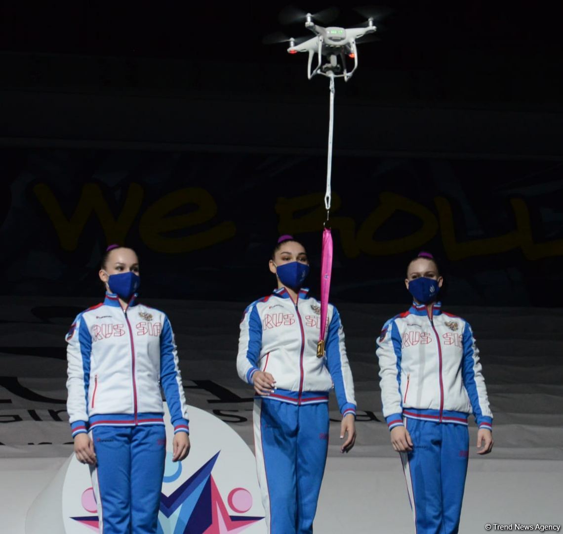 Winners of Aerobic Gymnastics World Age Group Competition in individual program and trios awarded in Baku (PHOTO)