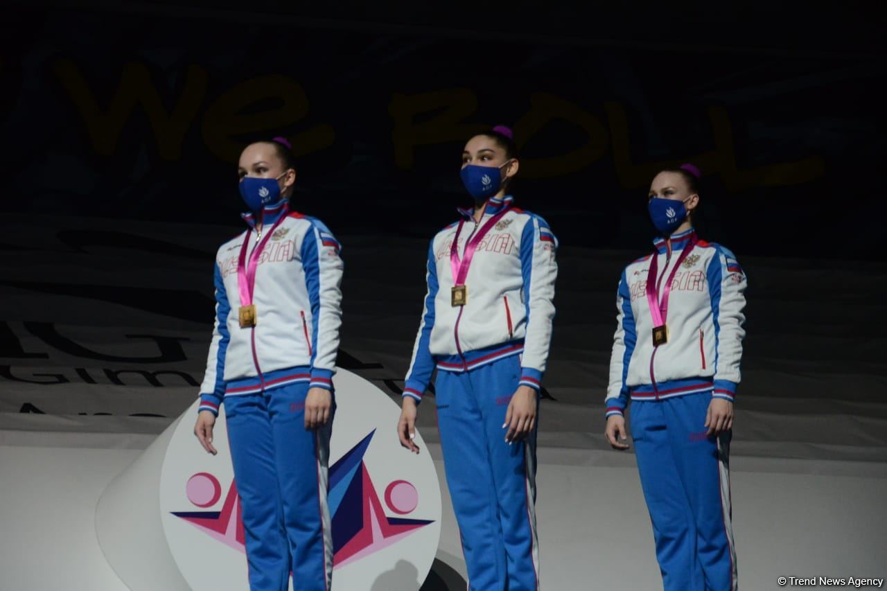 Winners of Aerobic Gymnastics World Age Group Competition in individual program and trios awarded in Baku (PHOTO)